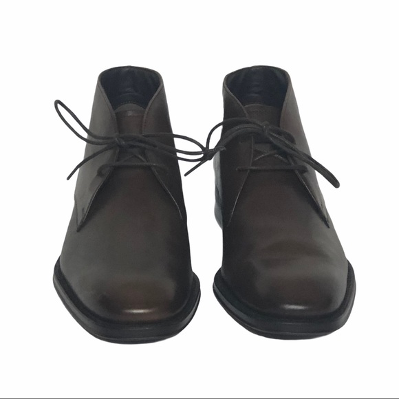 NEW Tod's Mens Brown Leather Laceup AnkleBoots 5.5 - Picture 4 of 16